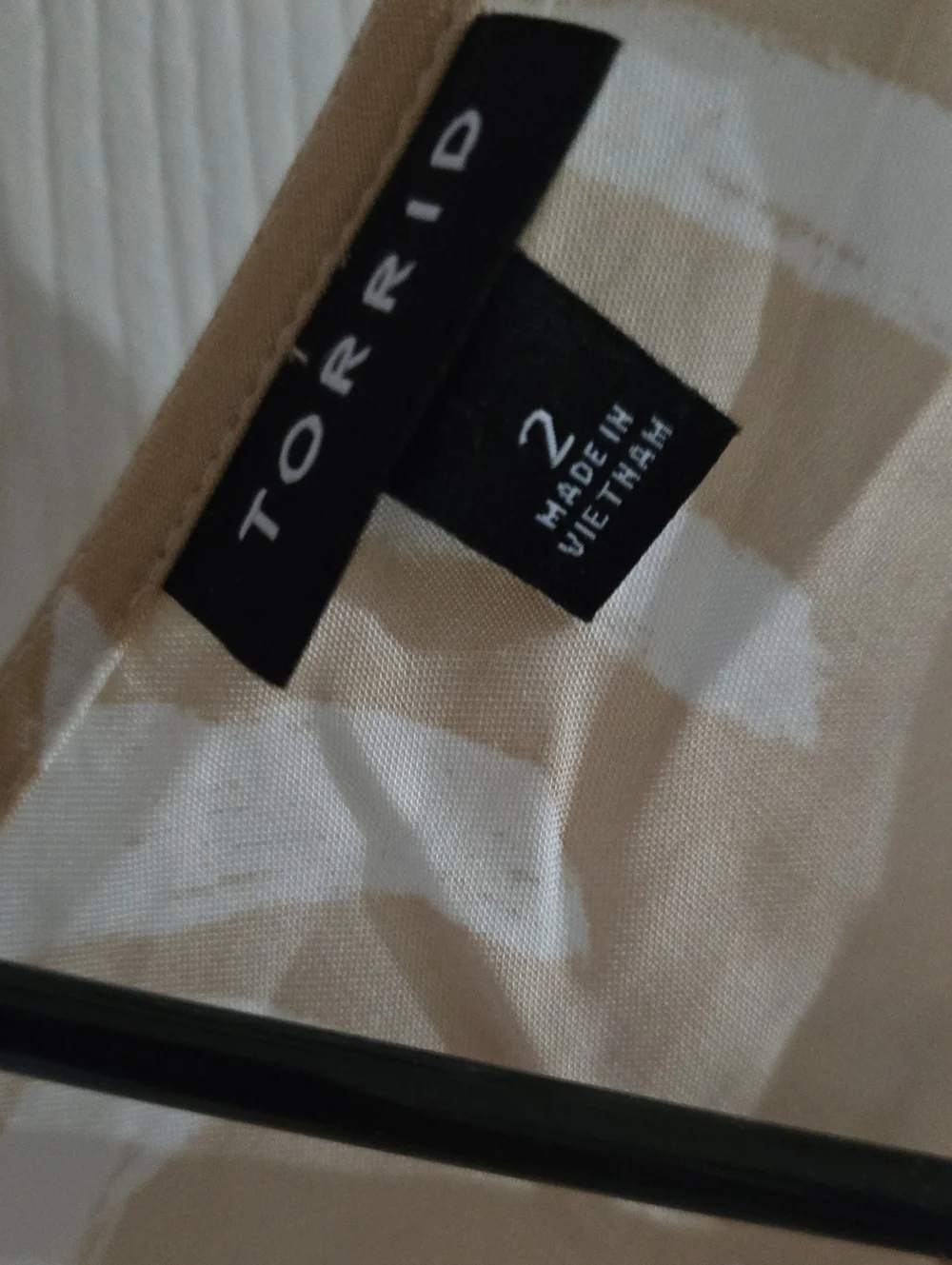 Torrid Beige and White Patterned Halter Dress -  Brand Not Visible